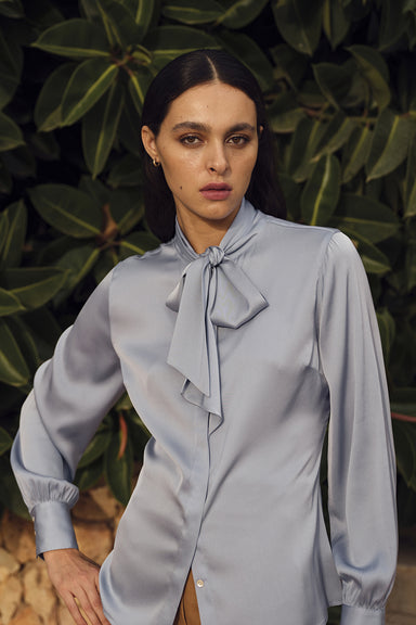 Selma Blouse, Bowtie Flyfront