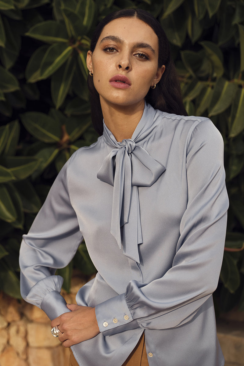 Selma Blouse, Bowtie Flyfront