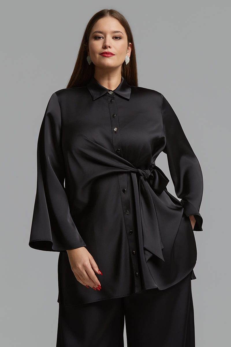 Satin flow shirt