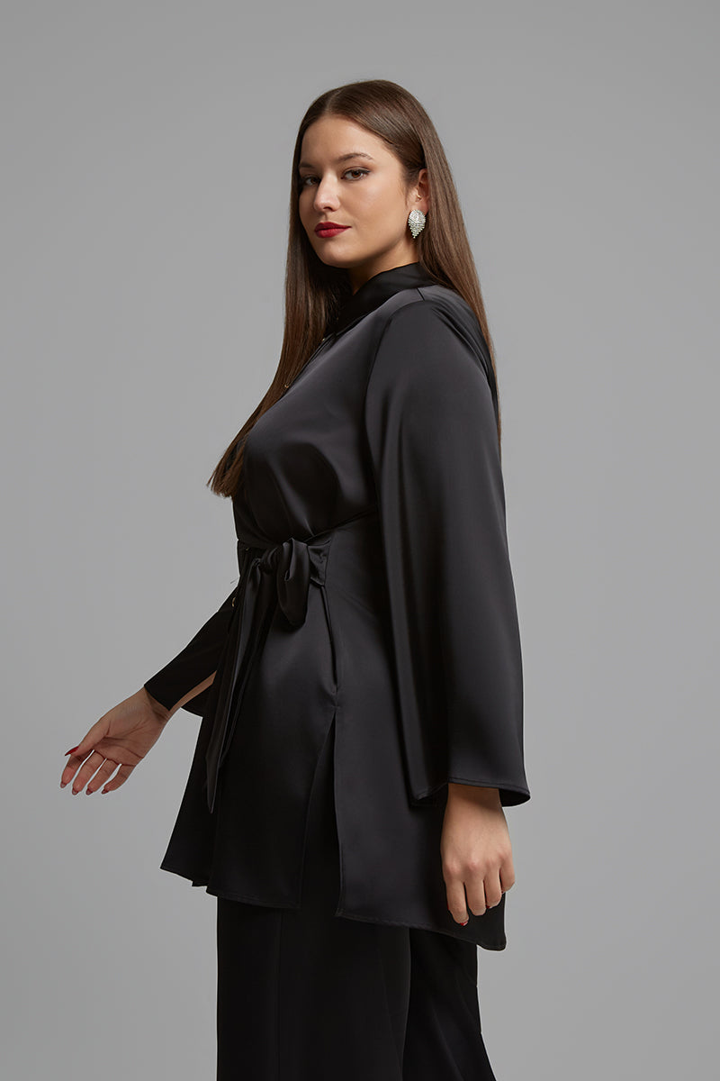 Satin flow shirt