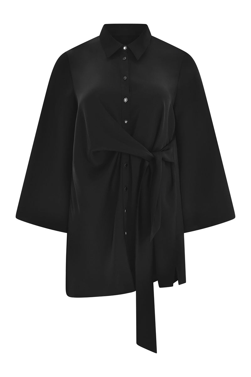 Satin flow shirt