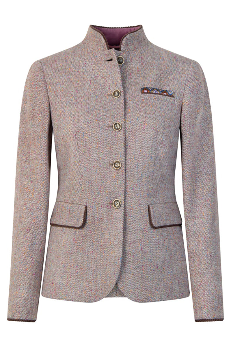 Wool jacket in herringbone pattern