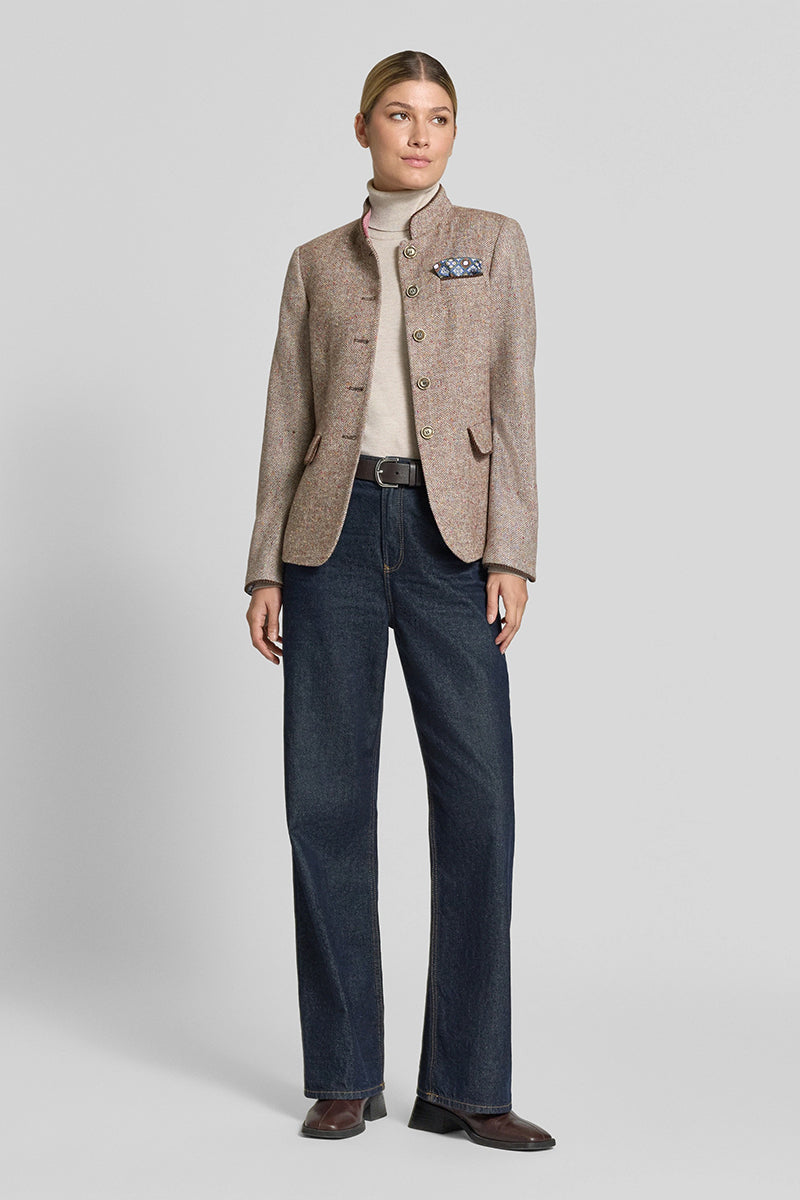 Wool jacket in herringbone pattern
