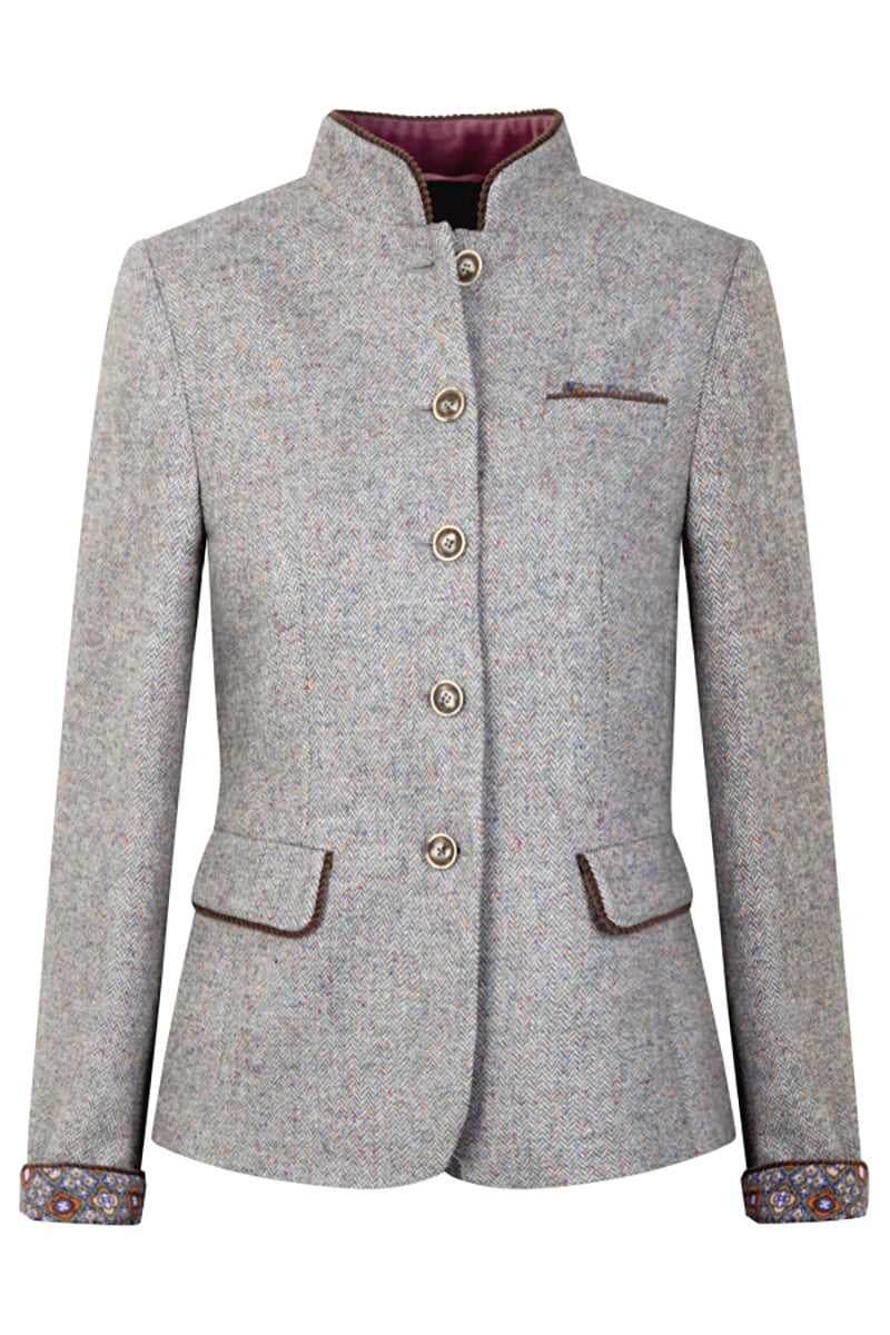 Wool jacket in herringbone pattern