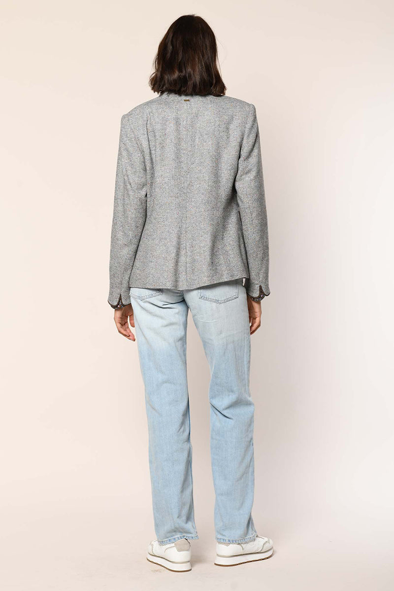 Wool jacket in herringbone pattern