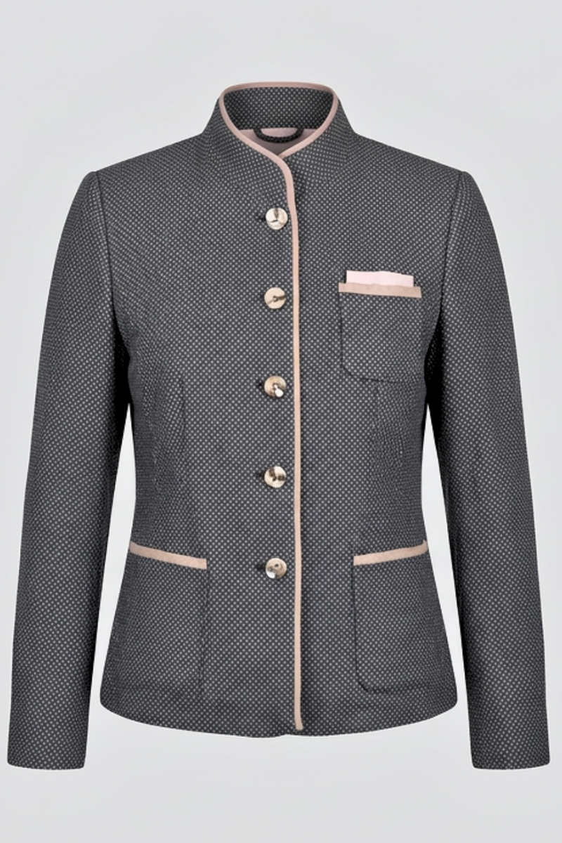 Wool jacket in peacock eye design