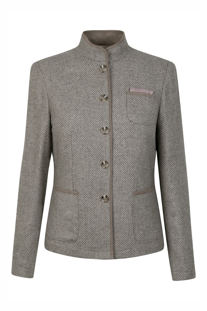 Wool jacket in peacock eye design