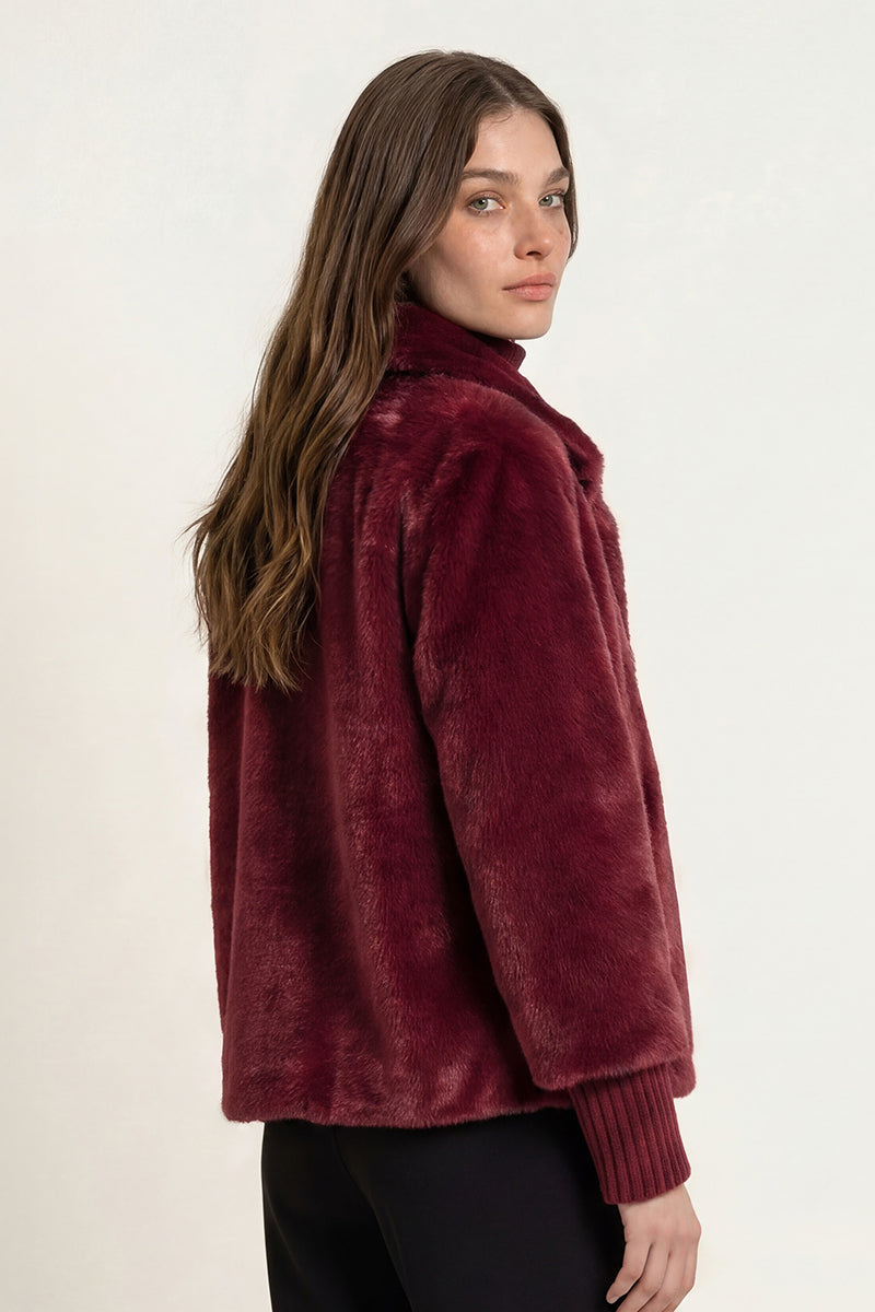 Faux fur jacket