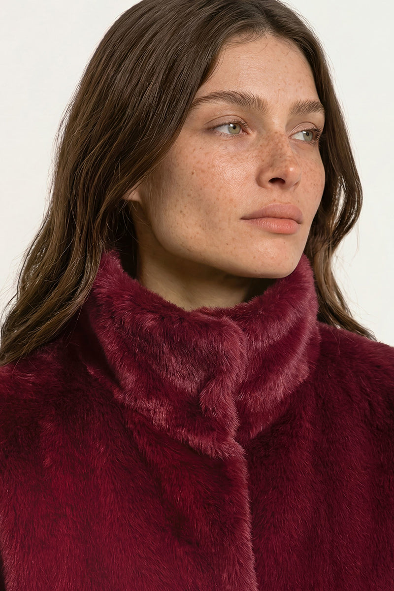Faux fur jacket