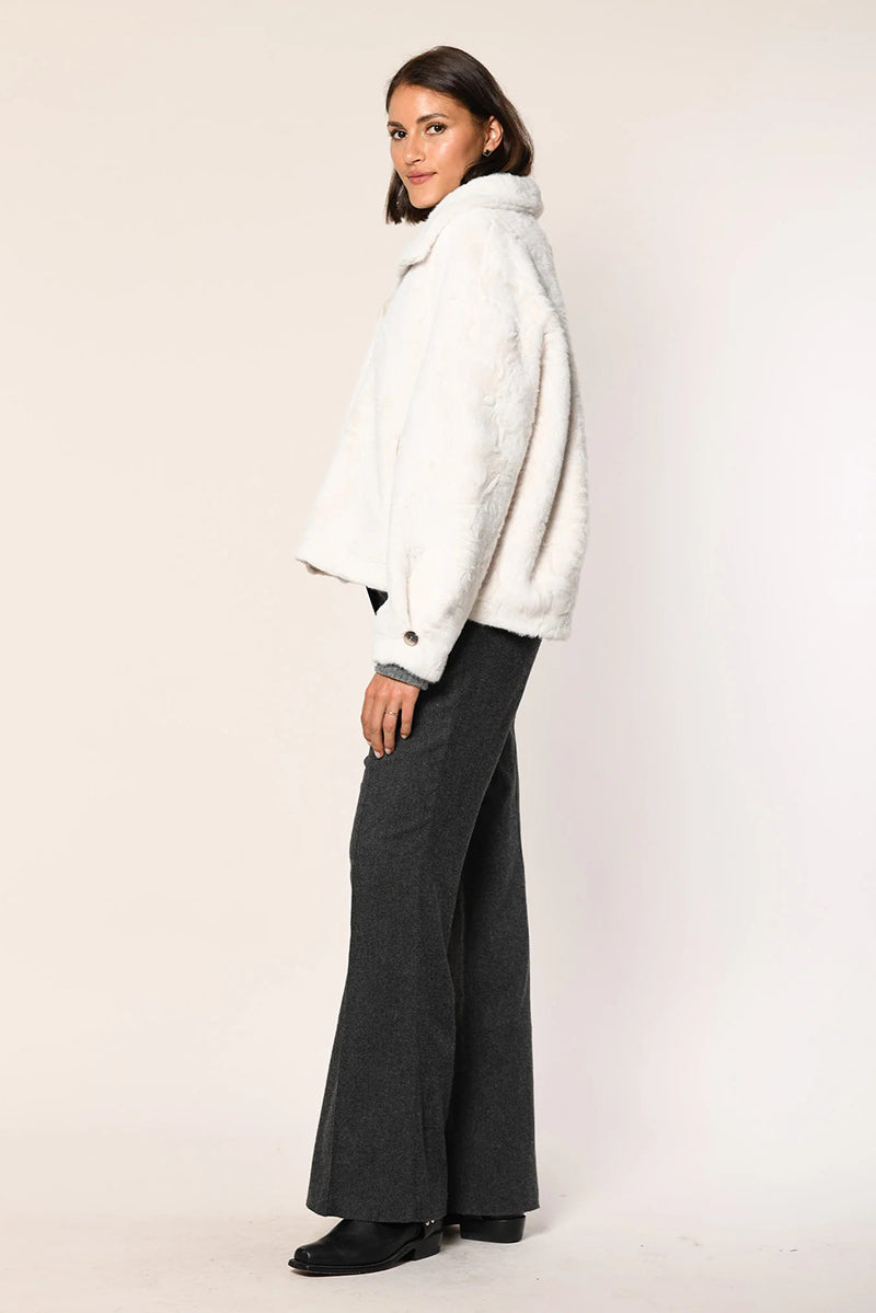 Faux fur blouson jacket