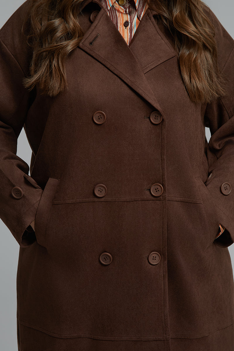 Long suede coat