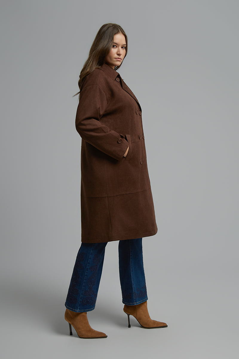 Long suede coat