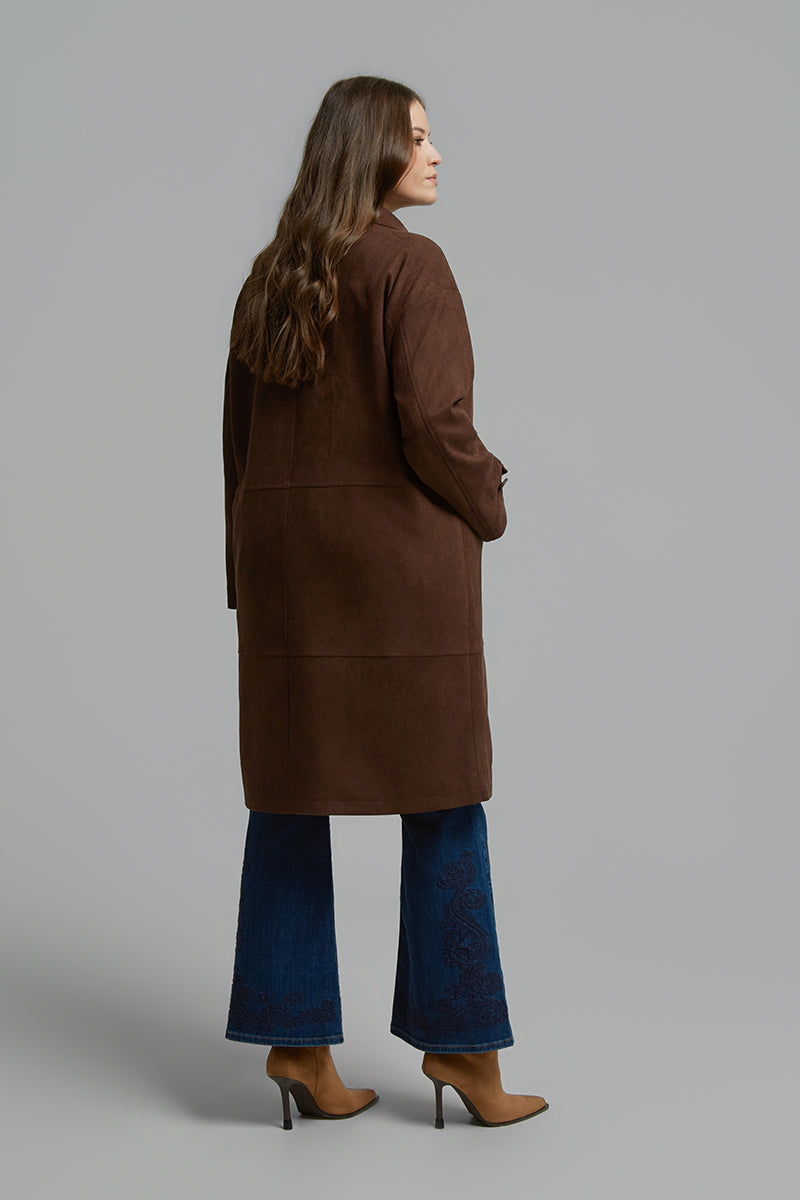 Long suede coat