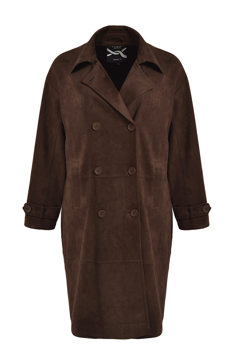 Long suede coat
