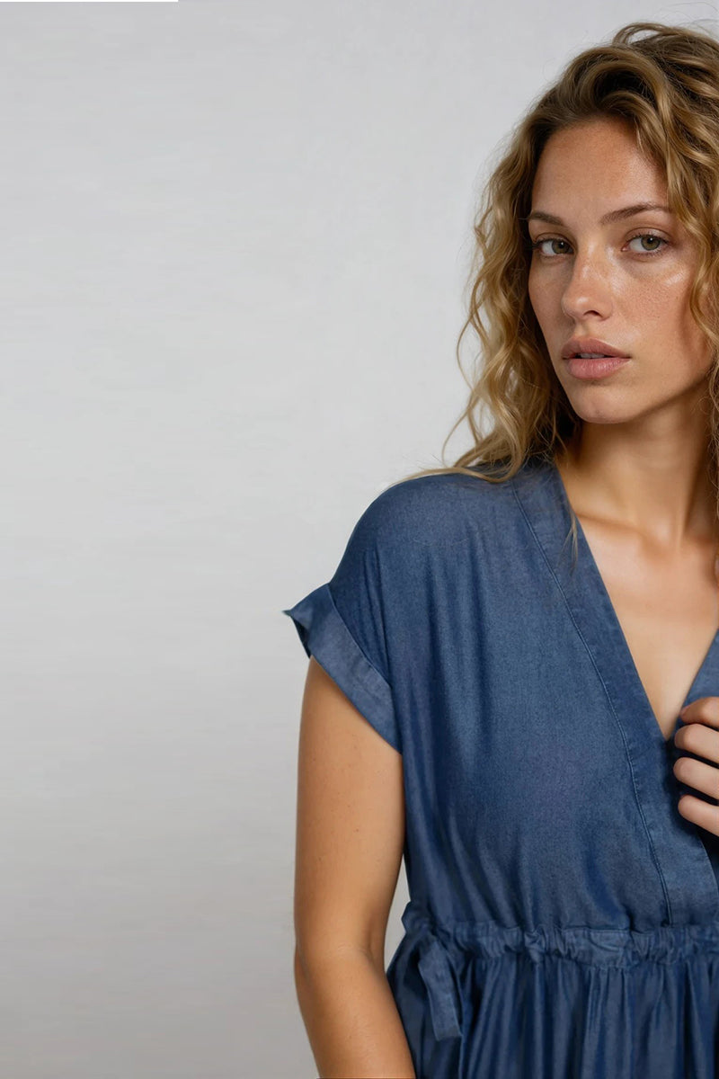 Lana Dress, V-neck wrap