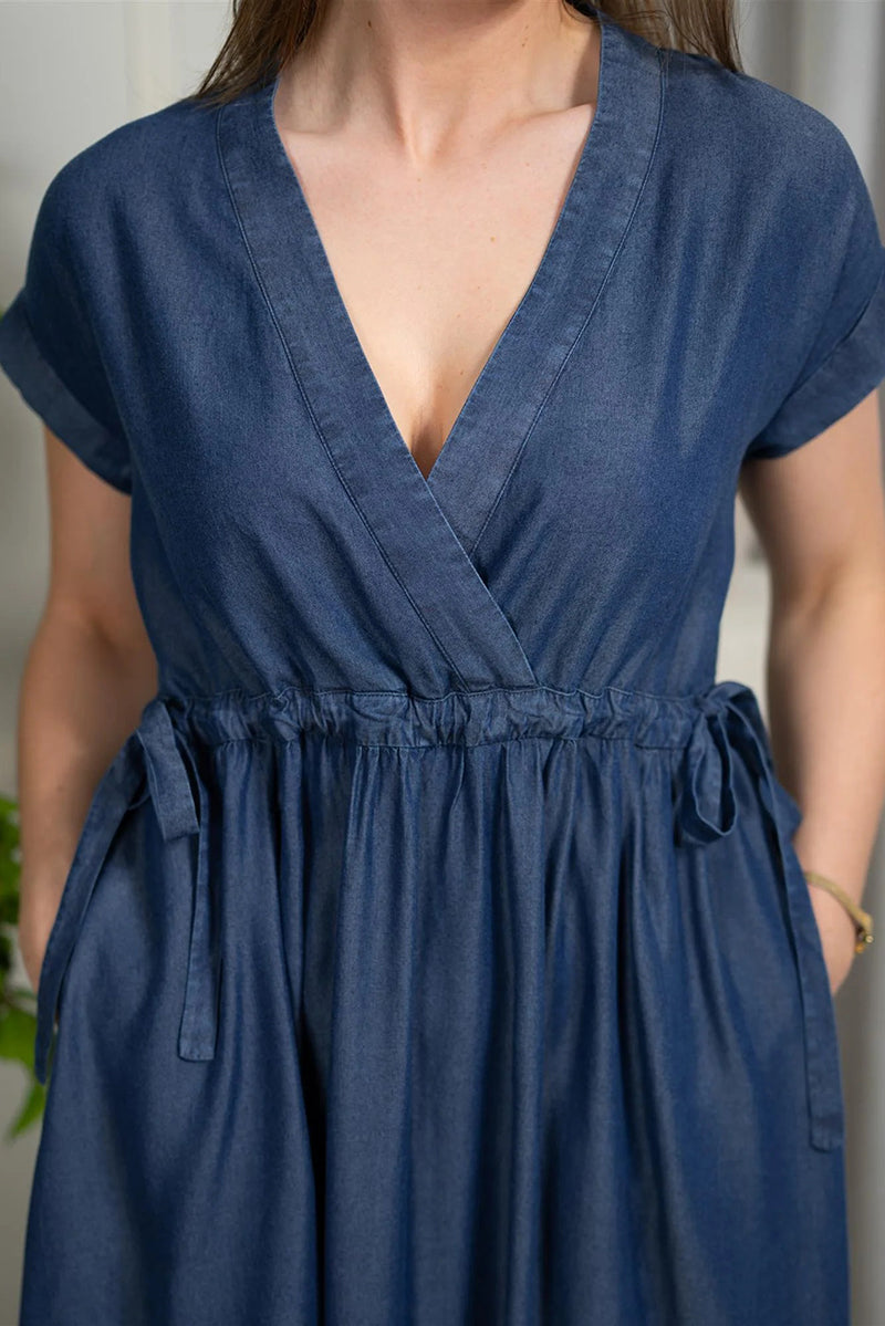 Lana Dress, V-neck wrap
