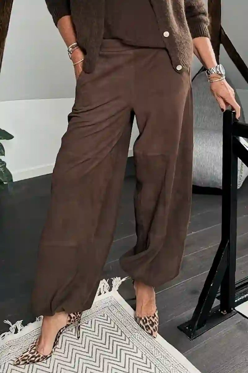 EllaDEP Suede Balloon Pants