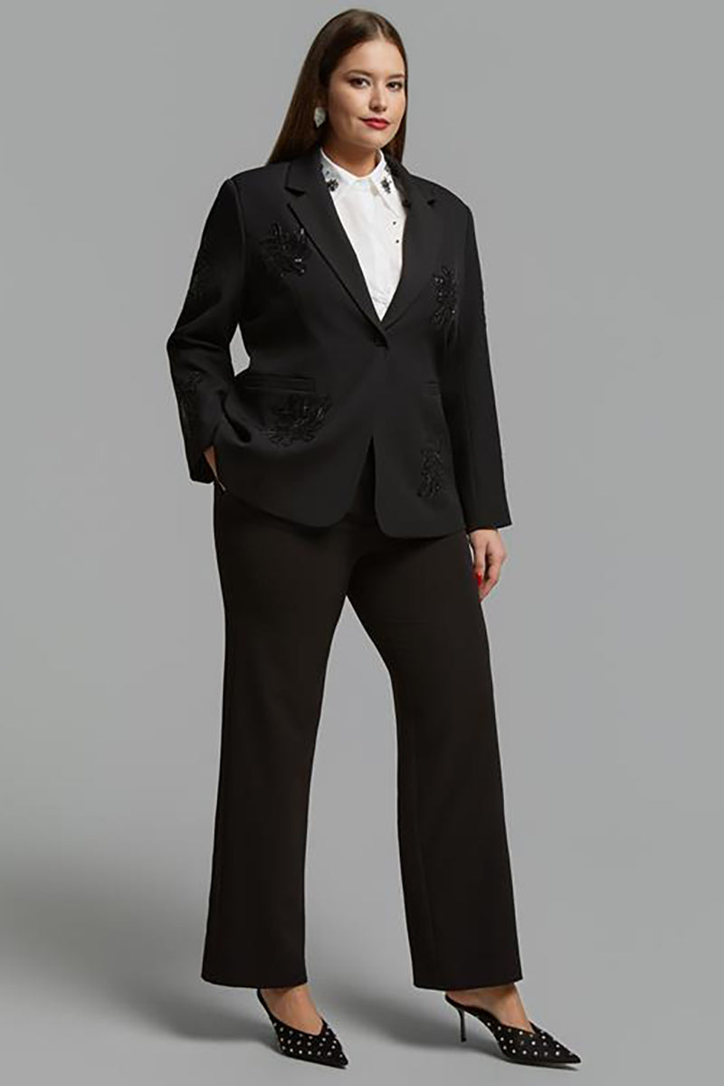 Embroidered elegance blazer