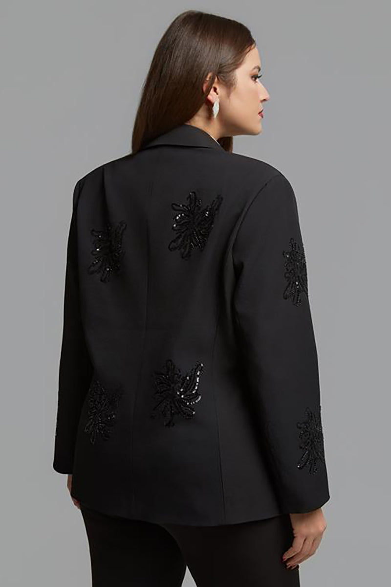 Embroidered elegance blazer