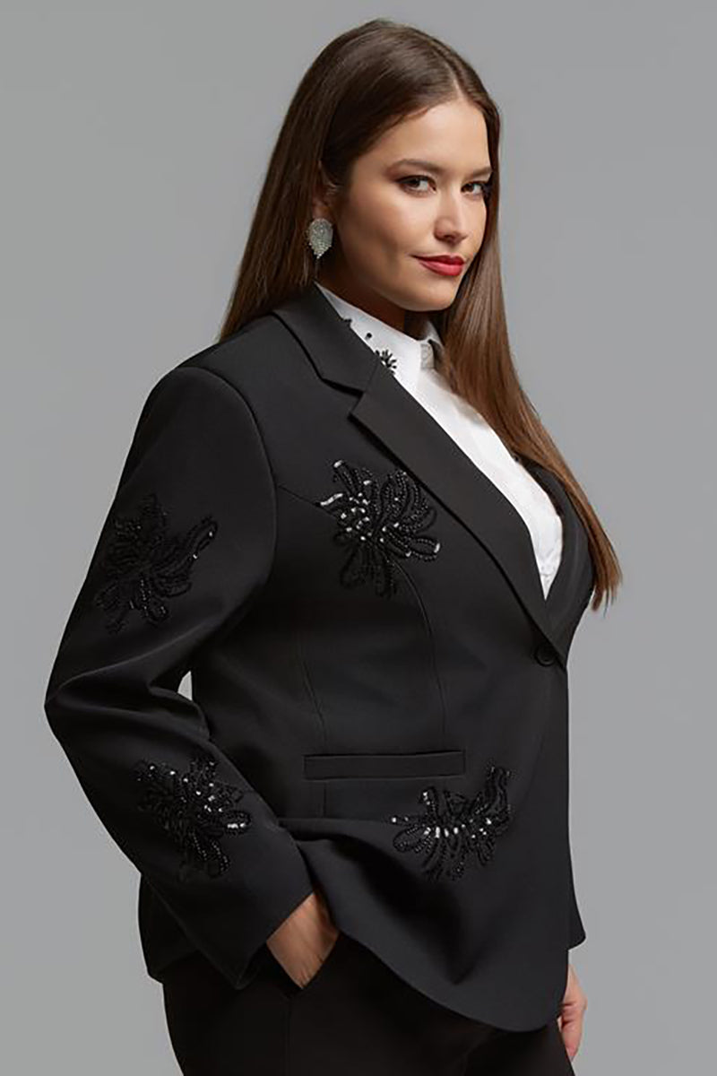 Embroidered elegance blazer