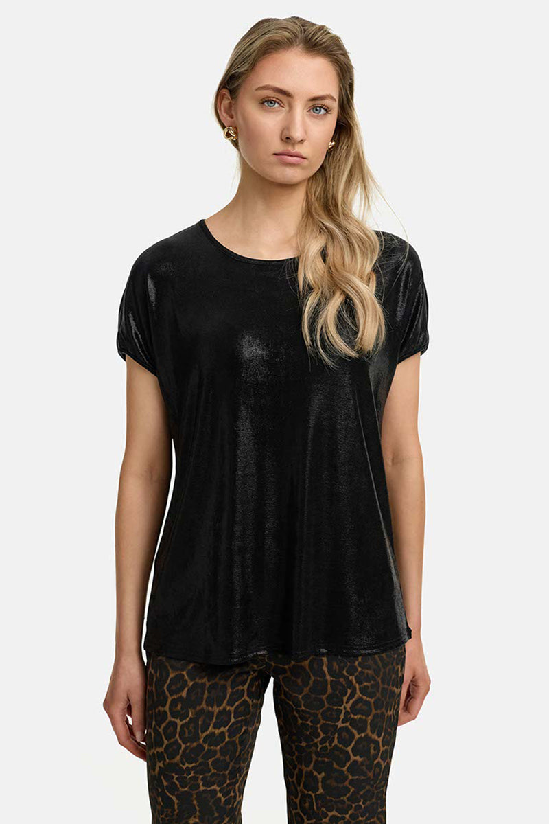 Shirt in glitter jersey