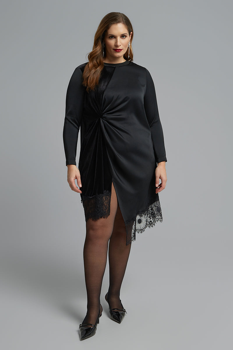 Lace trim dress