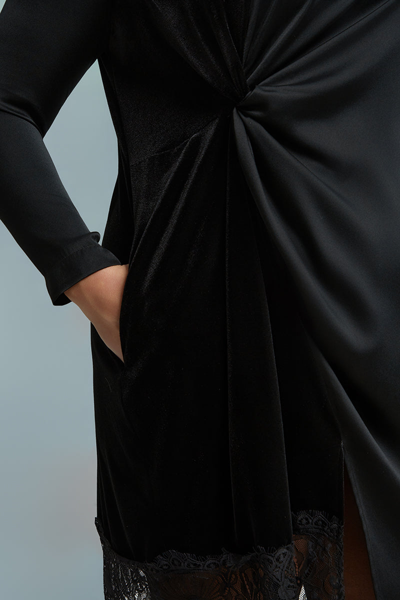 Lace trim dress