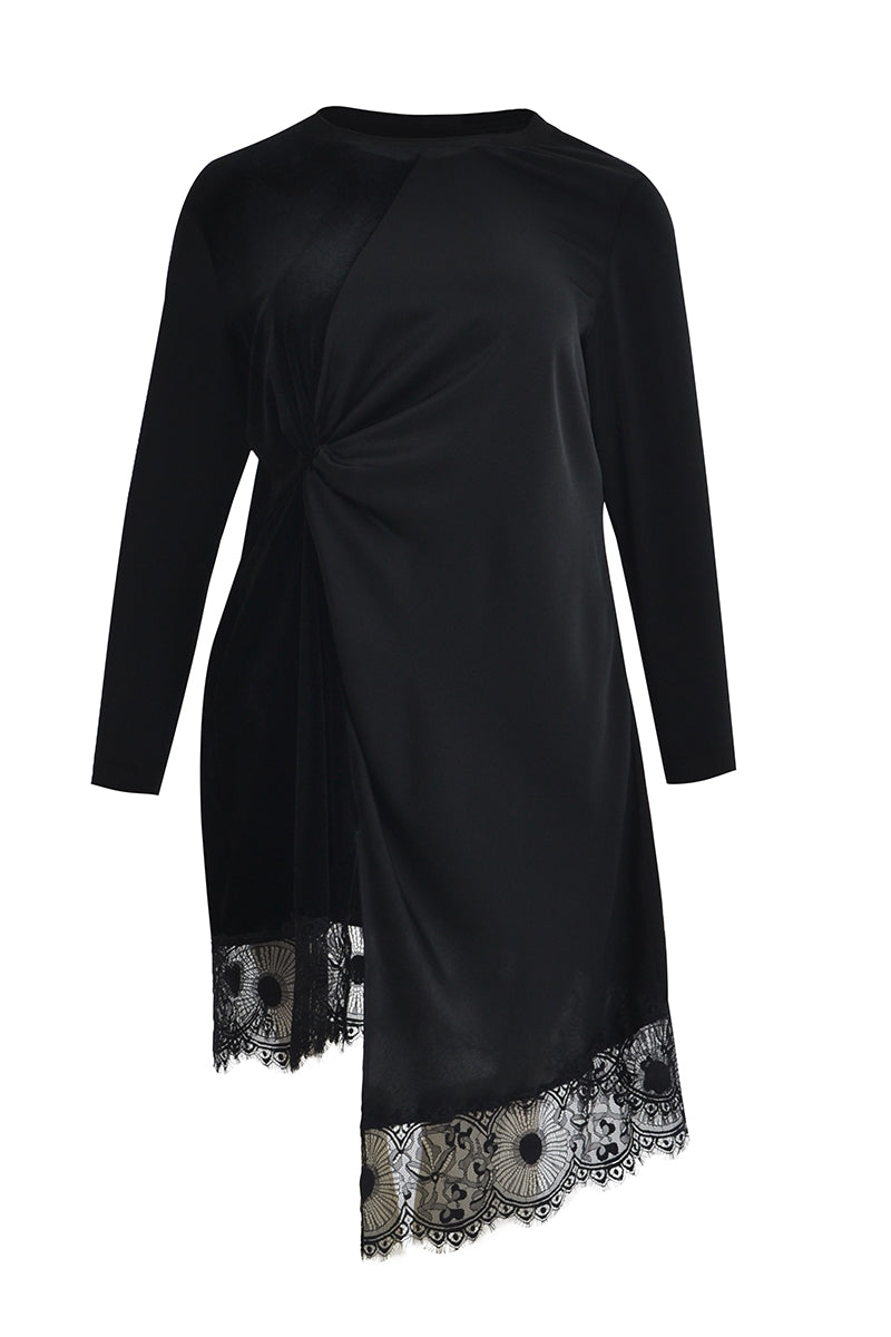 Lace trim dress