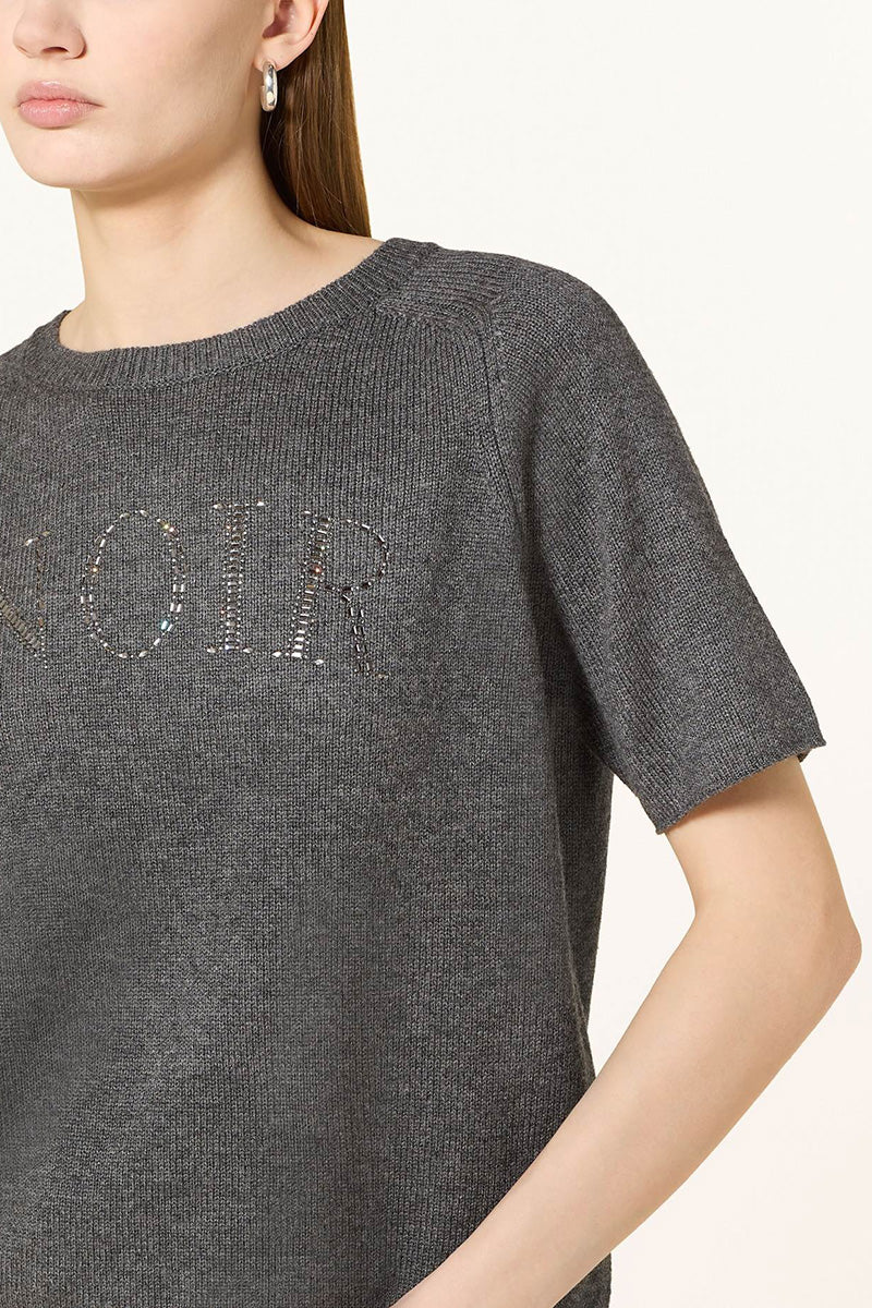 Knitted shirt with cashmere