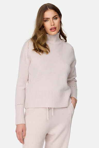 Wool stand-up collar sweater