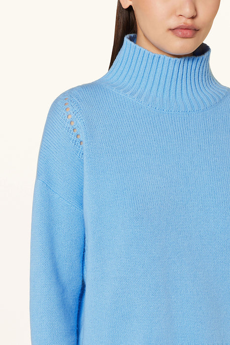 Wool stand-up collar sweater