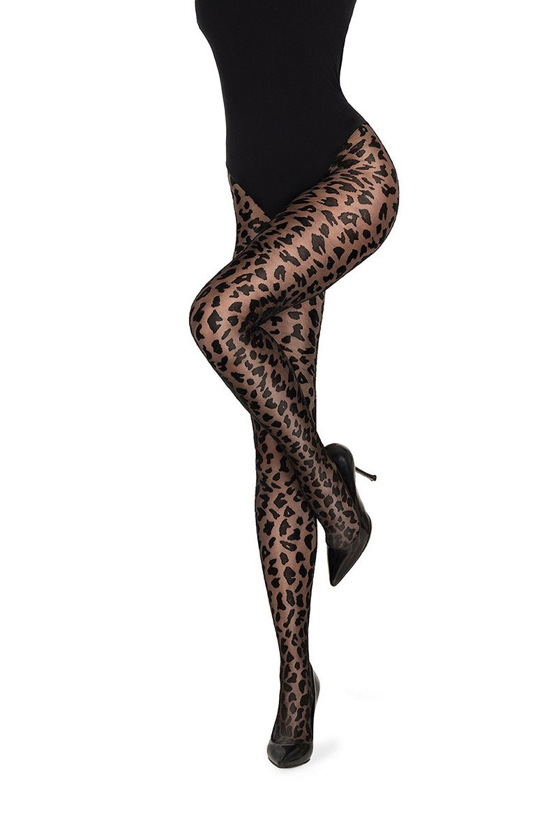 Woman tight 20 Den leopard