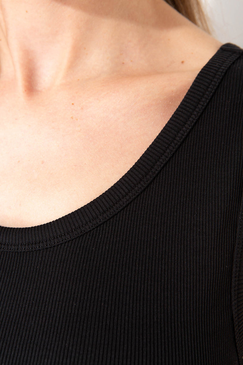 Top in rib jersey