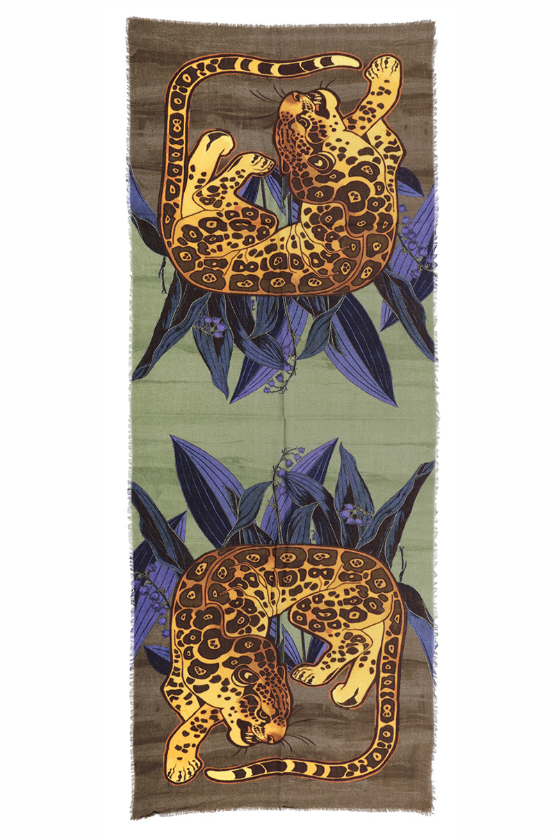 Scarf tiger blue