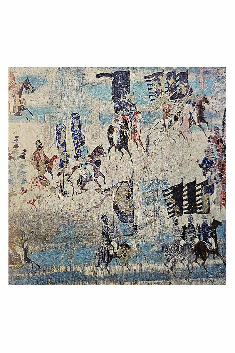 Double sided scarf war and peace