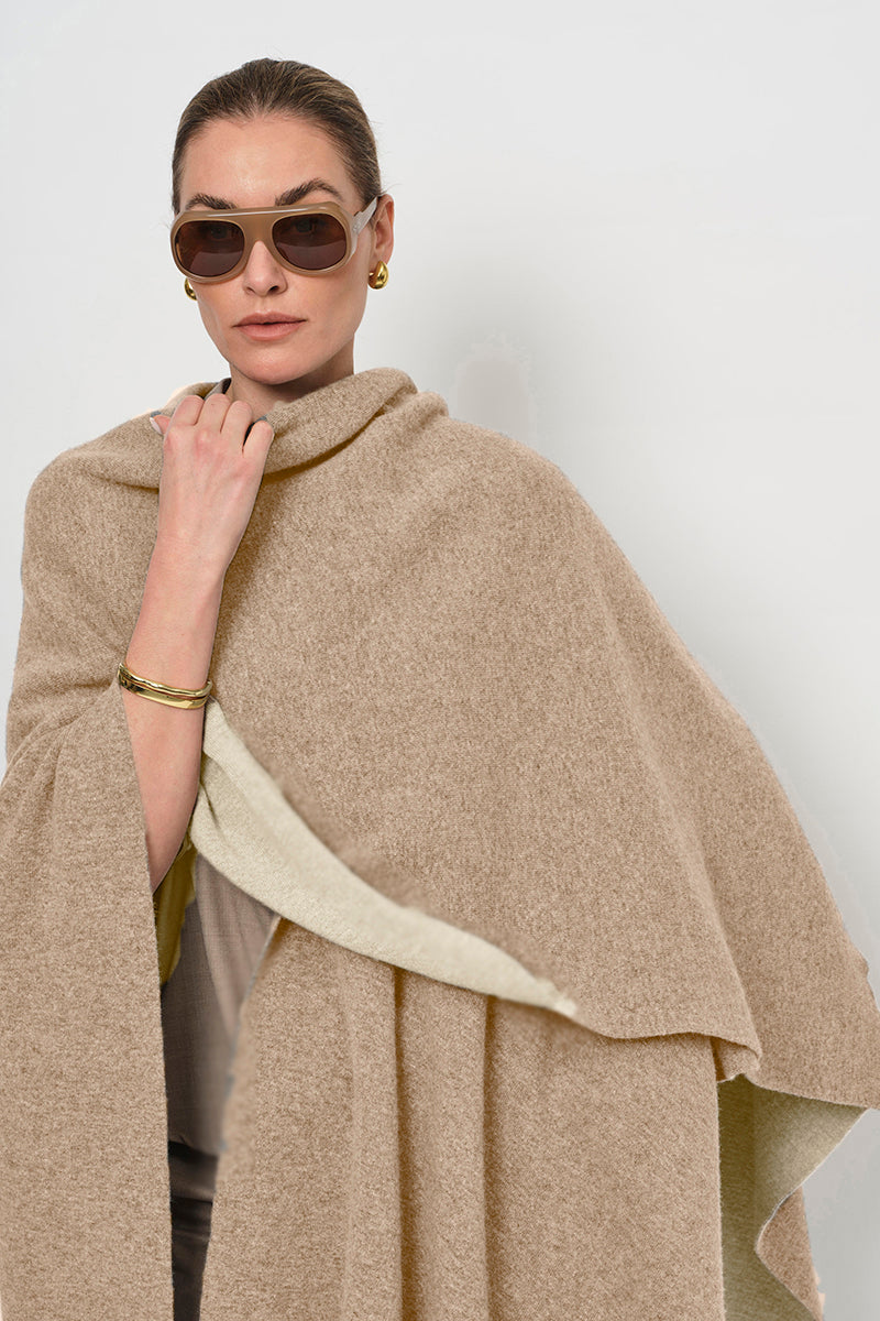 Two-tone poncho