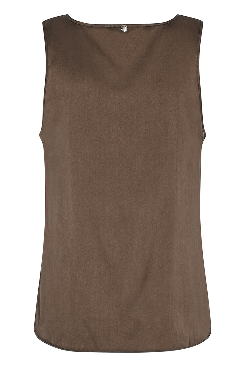 MMAstrid V-Neck Silk Tank Top