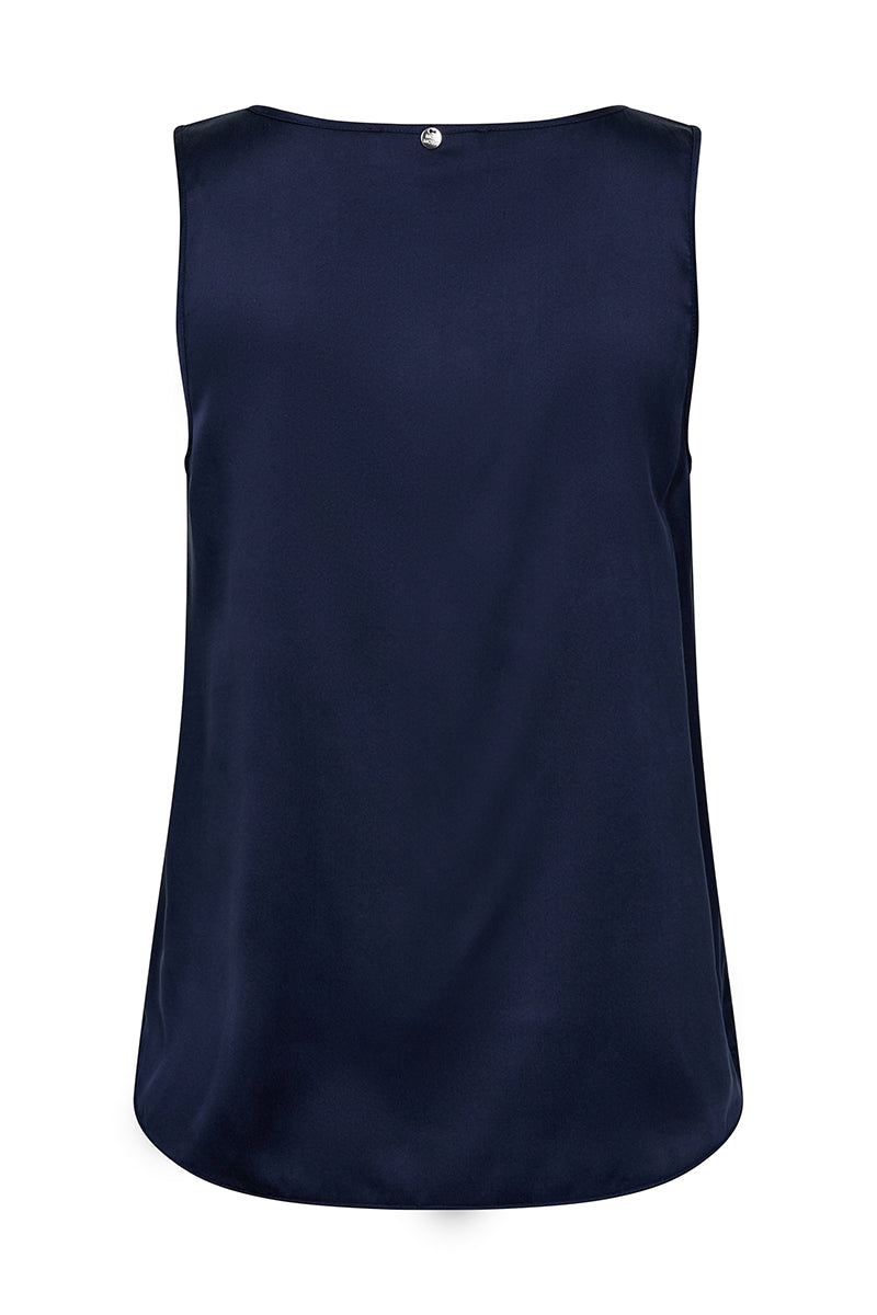 MMAstrid V-Neck Silk Tank Top