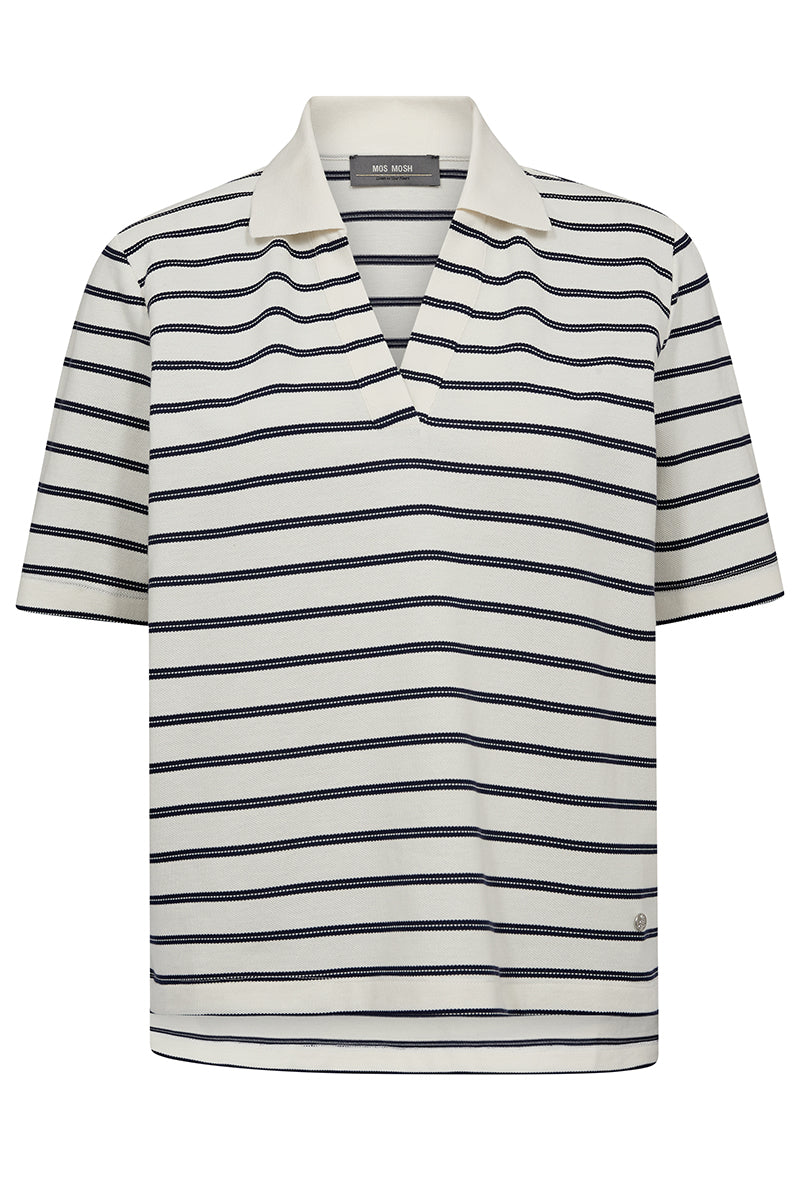 MMMilena SS Stripe Polo Tee
