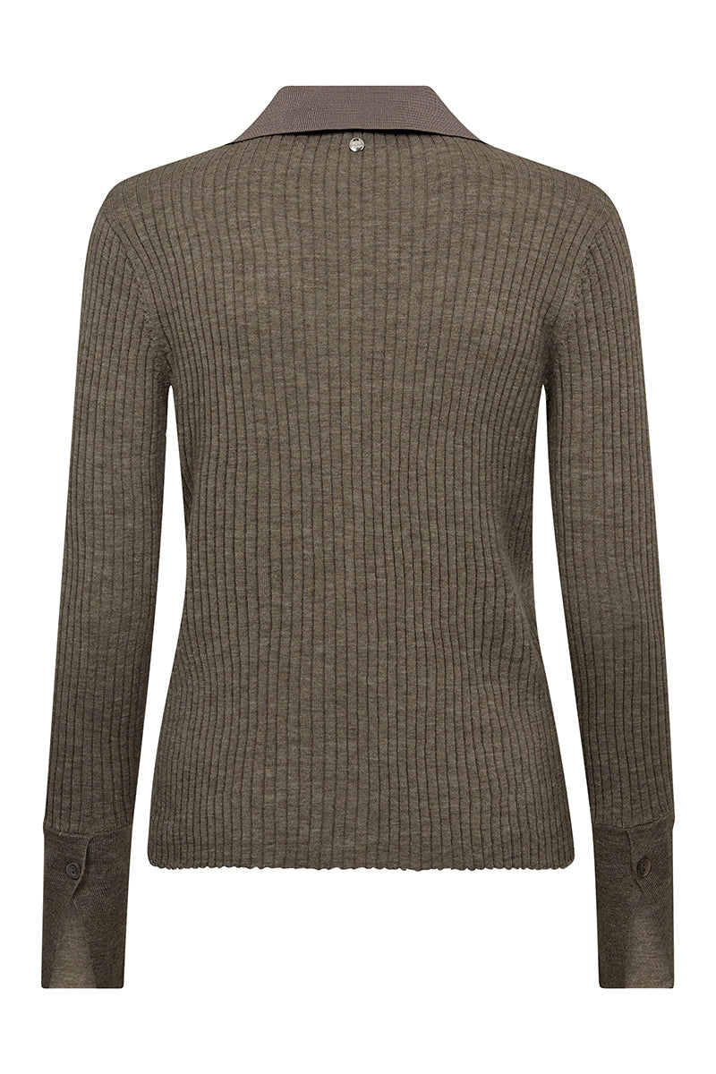 MMRelena Rib Polo Knit