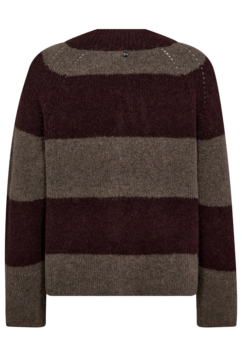 MMTaci Stripe LS V-Neck Knit