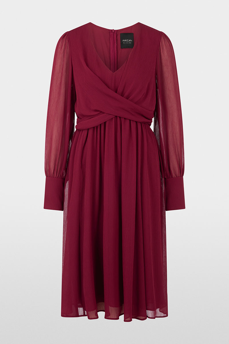 Elegant crêpe midi dress