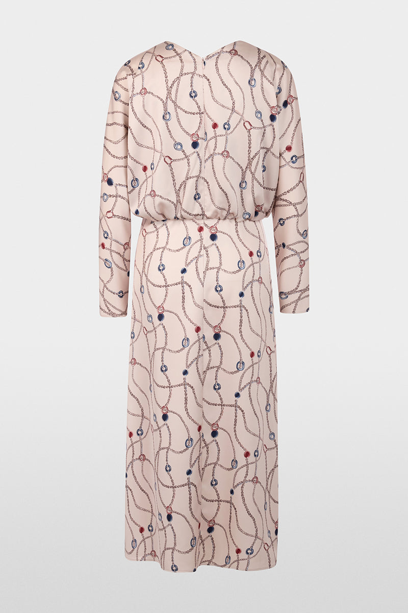 Midi dress with chain print