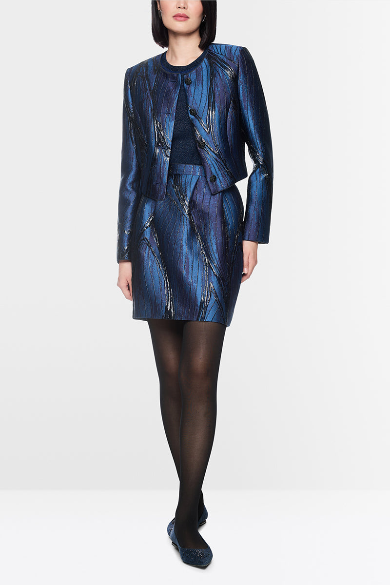 Short bolero jacket with coating