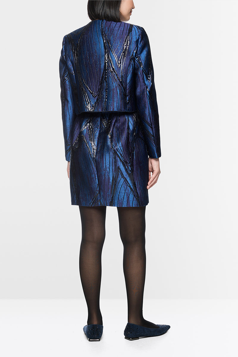 Short bolero jacket with coating