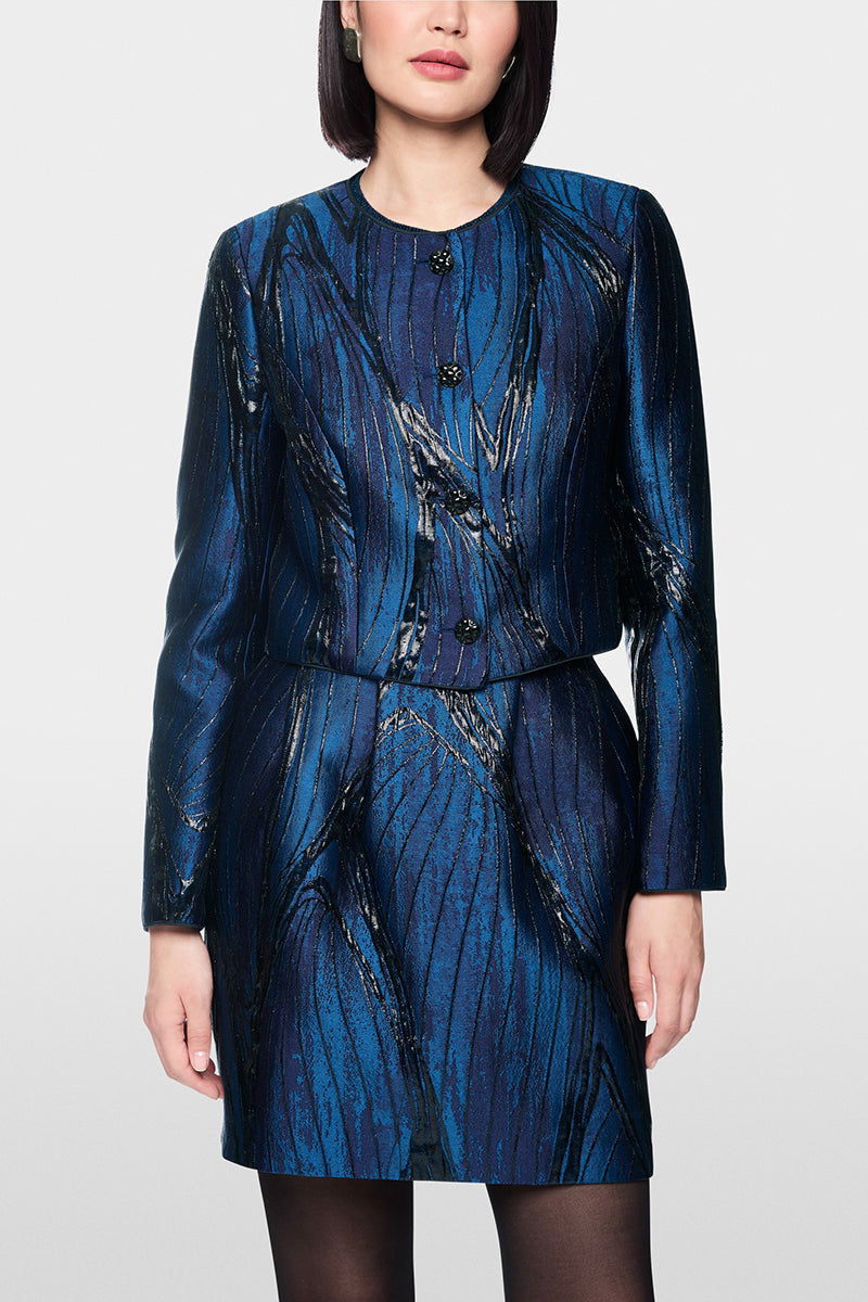 Short bolero jacket with coating