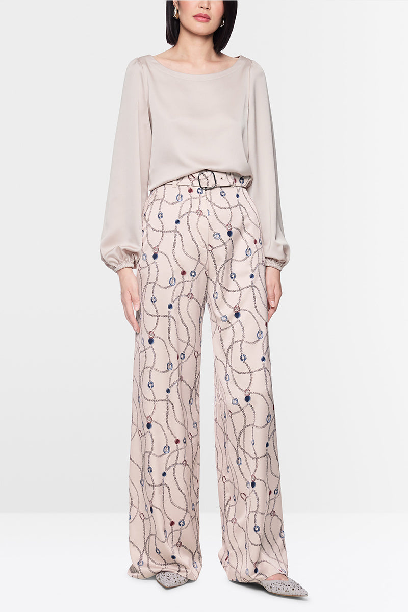 WAUKEE trousers with chain print