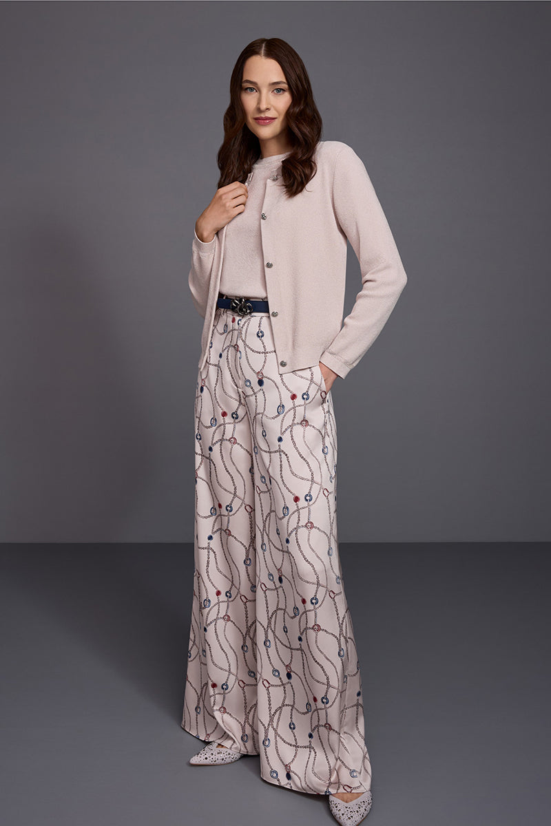 WAUKEE trousers with chain print