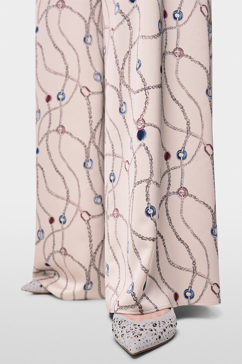 WAUKEE trousers with chain print