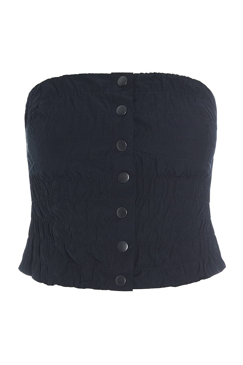 Fukkura poplin corsage top